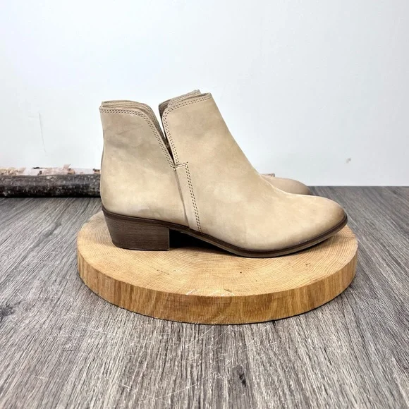 NWOB Splendid | Hamptyn Tan Distress Nubuck Leather Ankle Boots Size 8M - Picture 7 of 16
